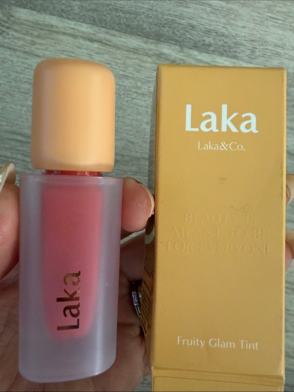 Fruity Glam Tint Lip Gloss - Peach Cap, Pink Shade